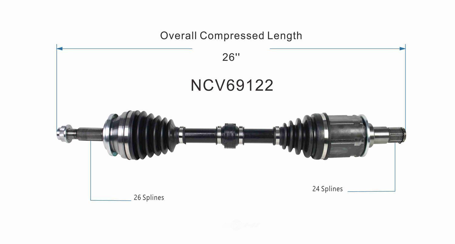 GSP North America NCV69122 CV Axle Assembly