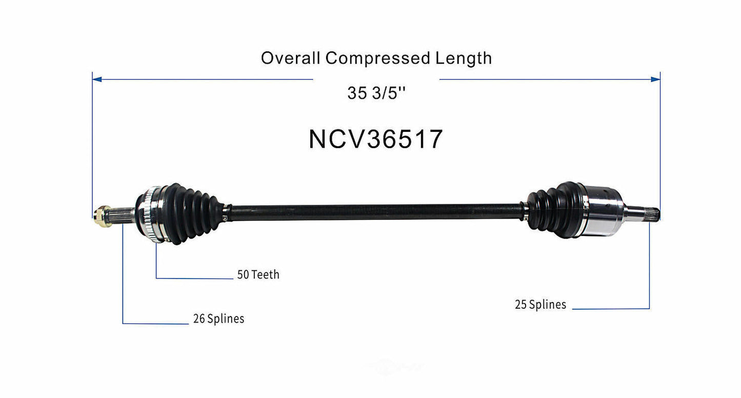 GSP North America NCV36517 CV Axle Assembly