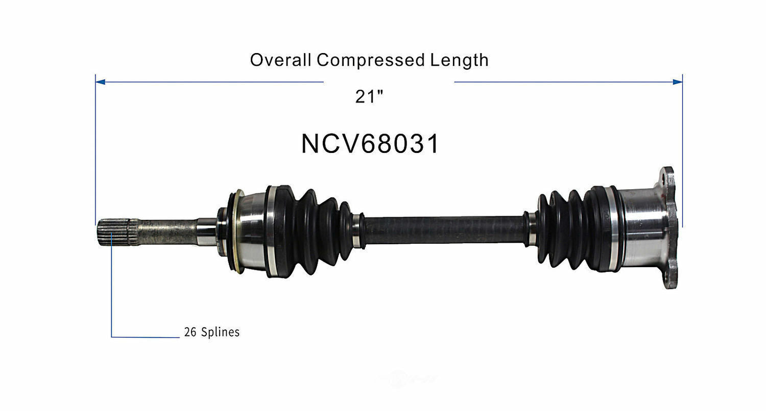 GSP North America NCV68031 CV Axle Assembly