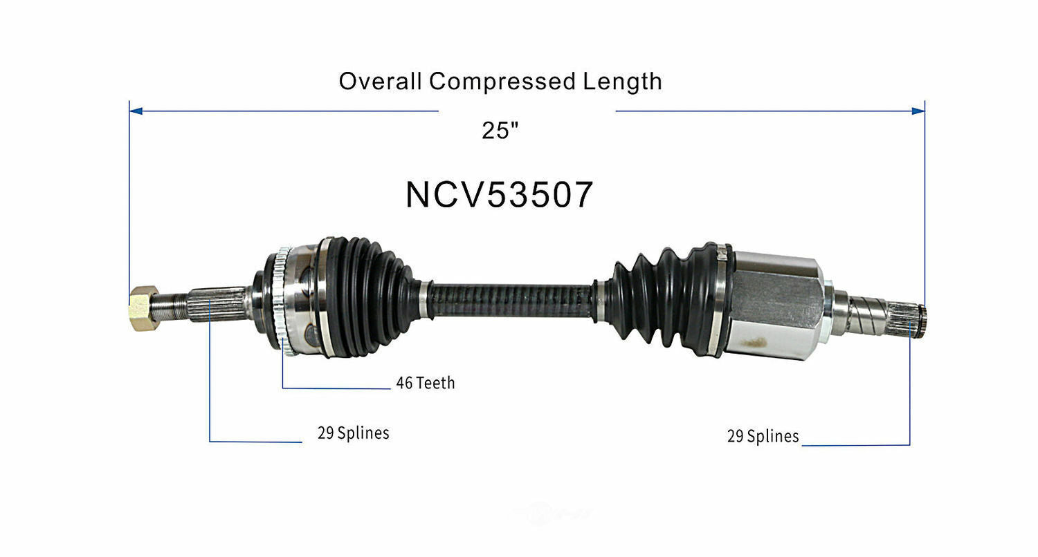 GSP North America NCV53507 CV Axle Assembly