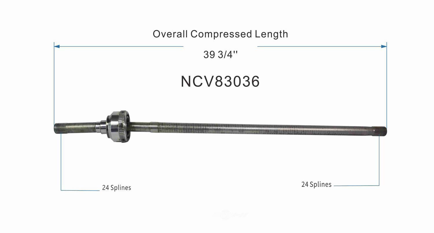 GSP North America NCV83036 CV Axle Assembly