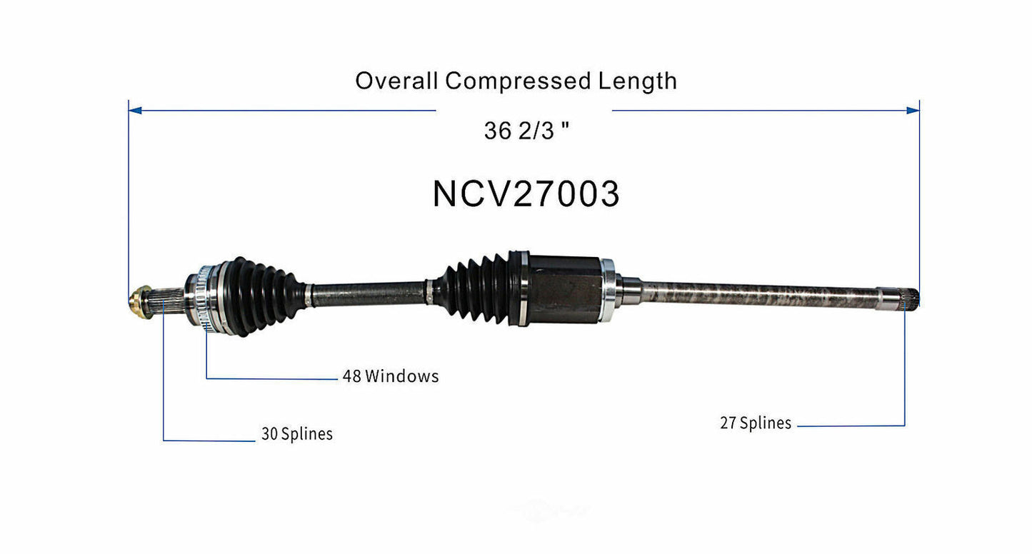 GSP North America NCV27003 CV Axle Assembly