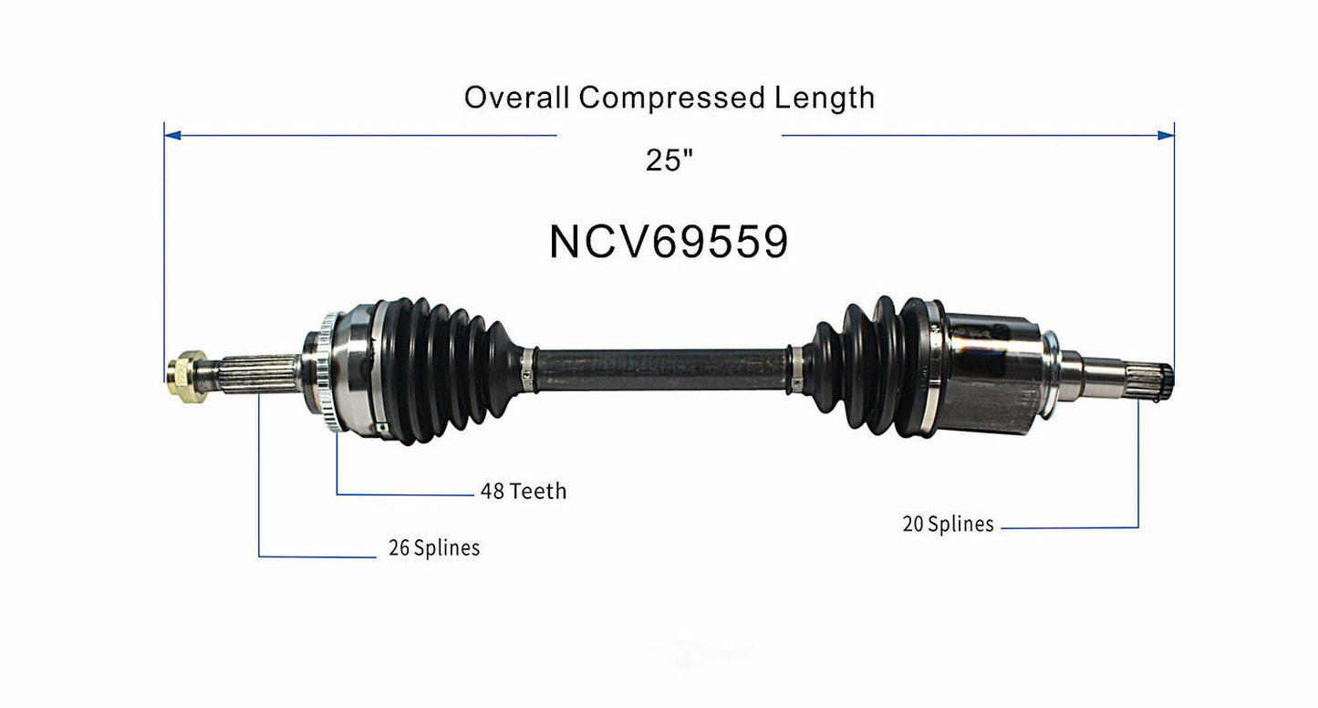 GSP North America NCV69559 CV Axle Assembly