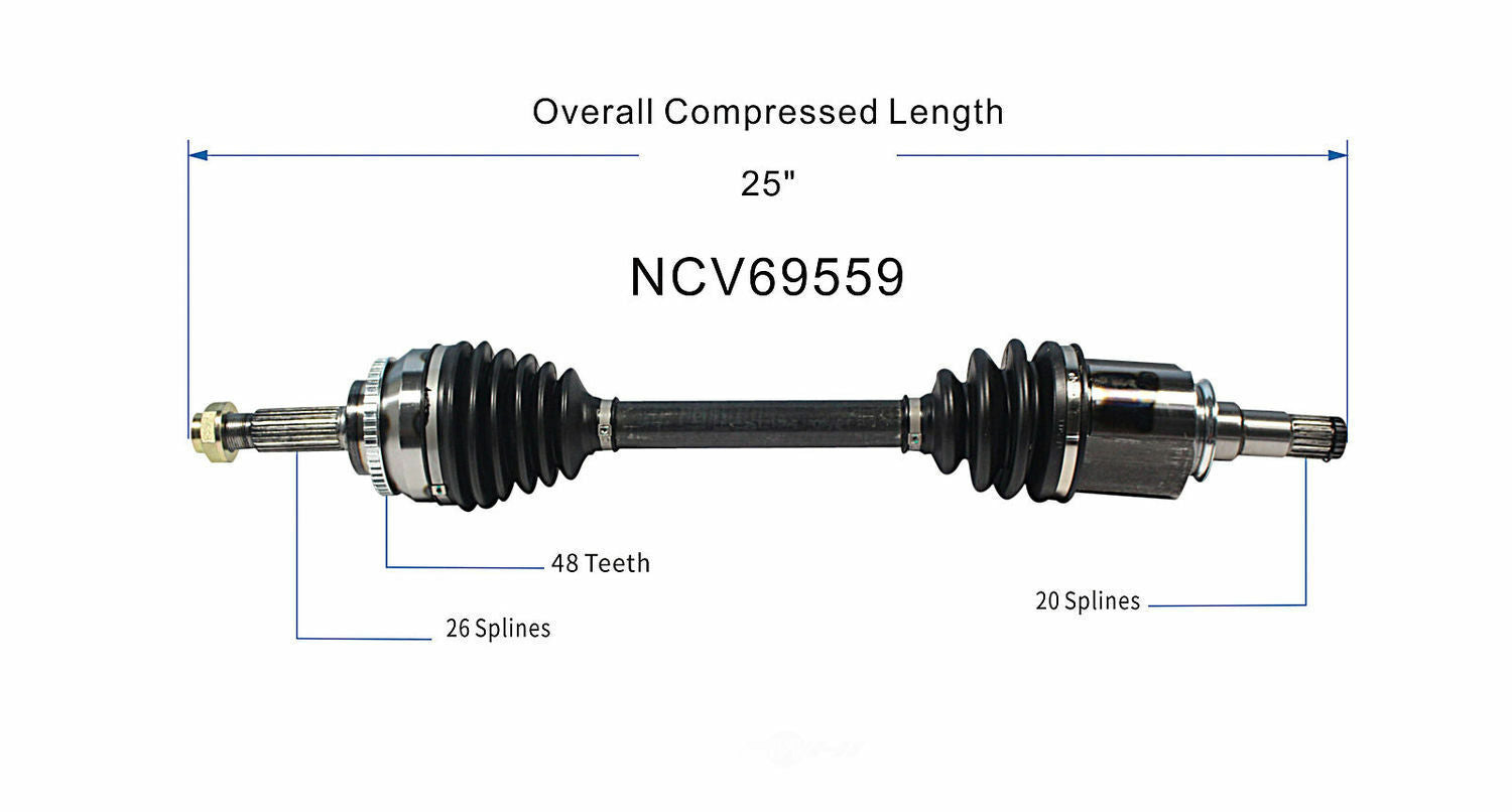 GSP North America NCV69559 CV Axle Assembly