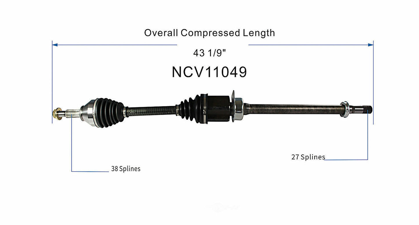 GSP North America NCV11049 CV Axle Assembly