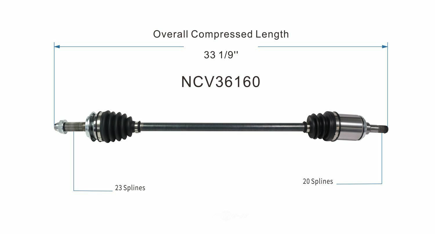 GSP North America NCV36160 CV Axle Assembly
