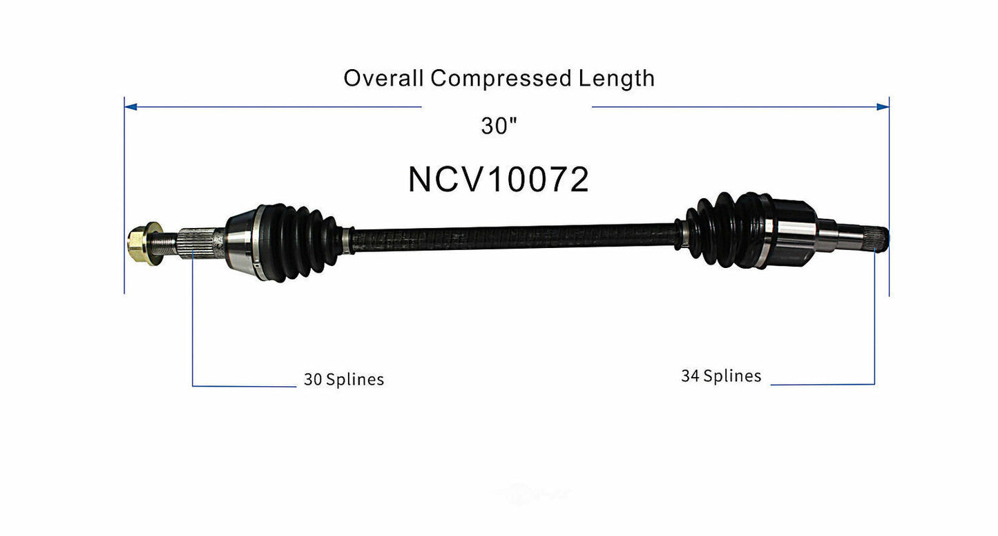 GSP North America NCV10072 CV Axle Assembly