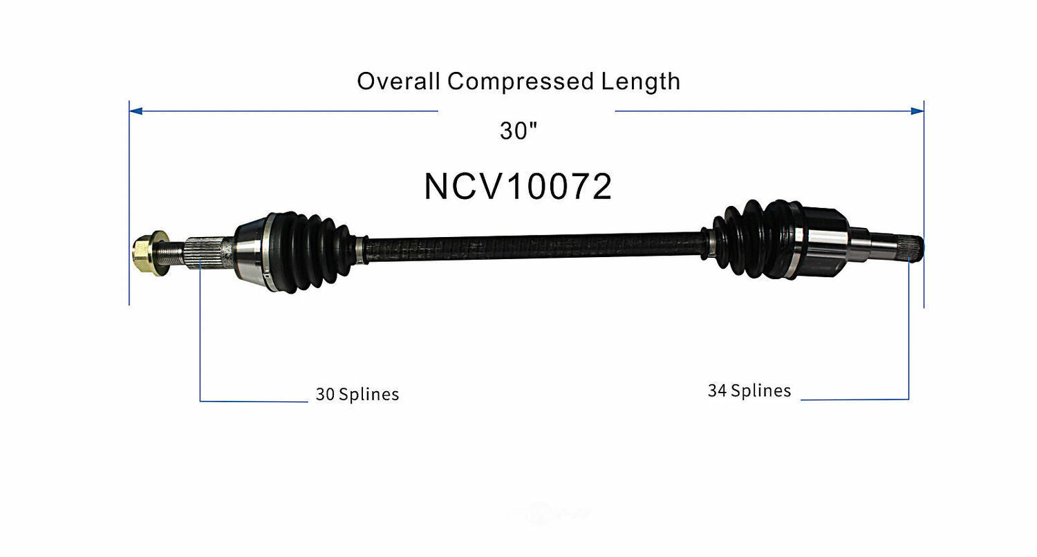 GSP North America NCV10072 CV Axle Assembly