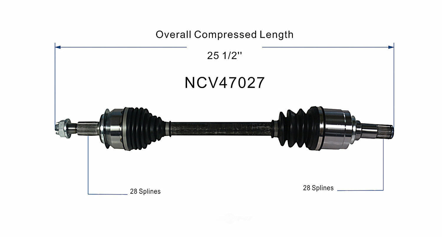 GSP North America NCV47027 CV Axle Assembly