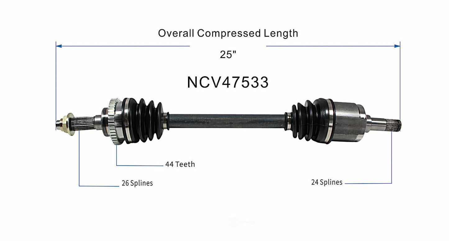 GSP North America NCV47533 CV Axle Assembly