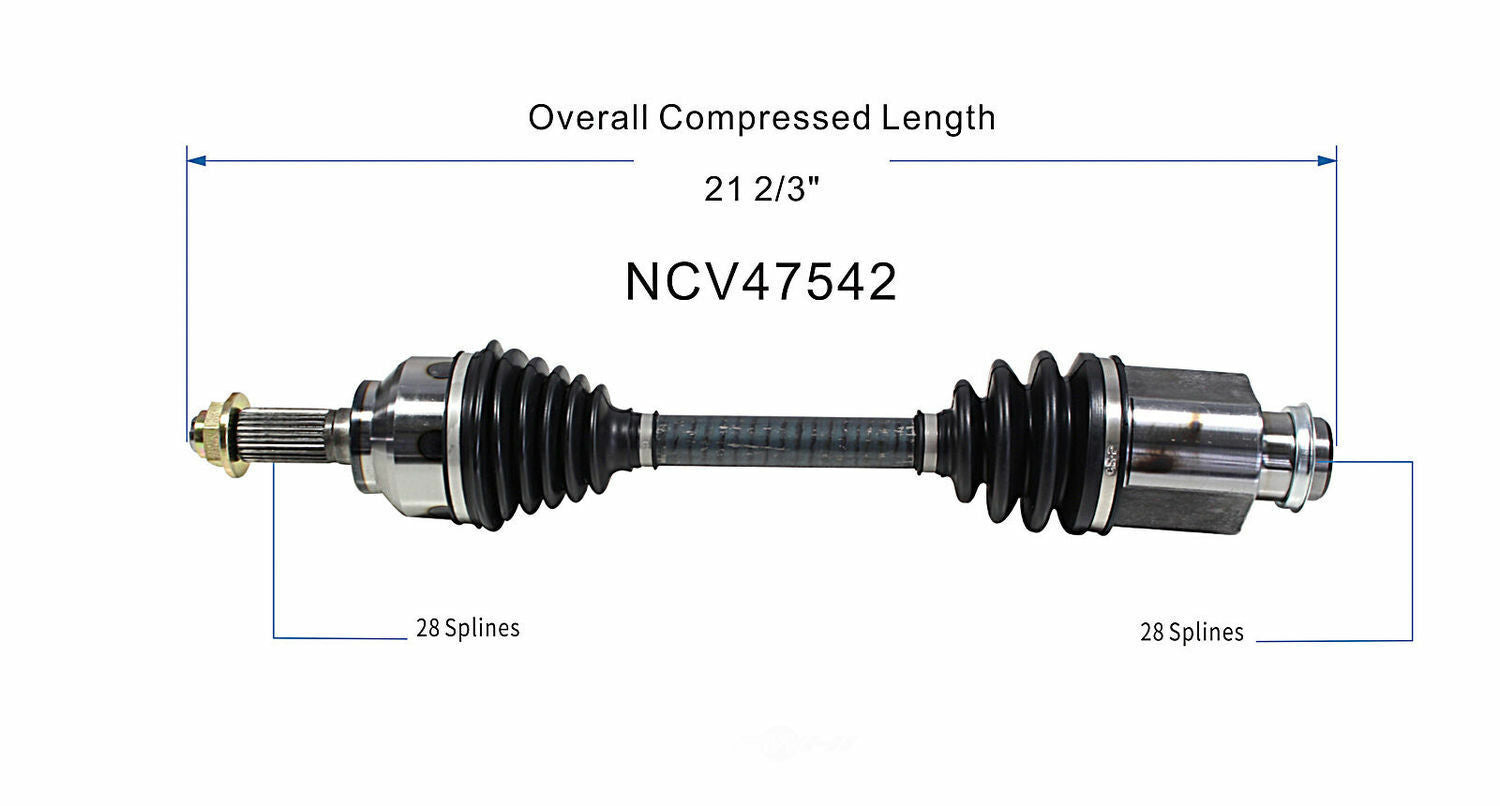 GSP North America NCV47542 CV Axle Assembly