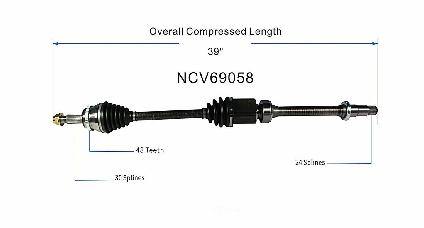 GSP North America NCV69058 CV Axle Assembly