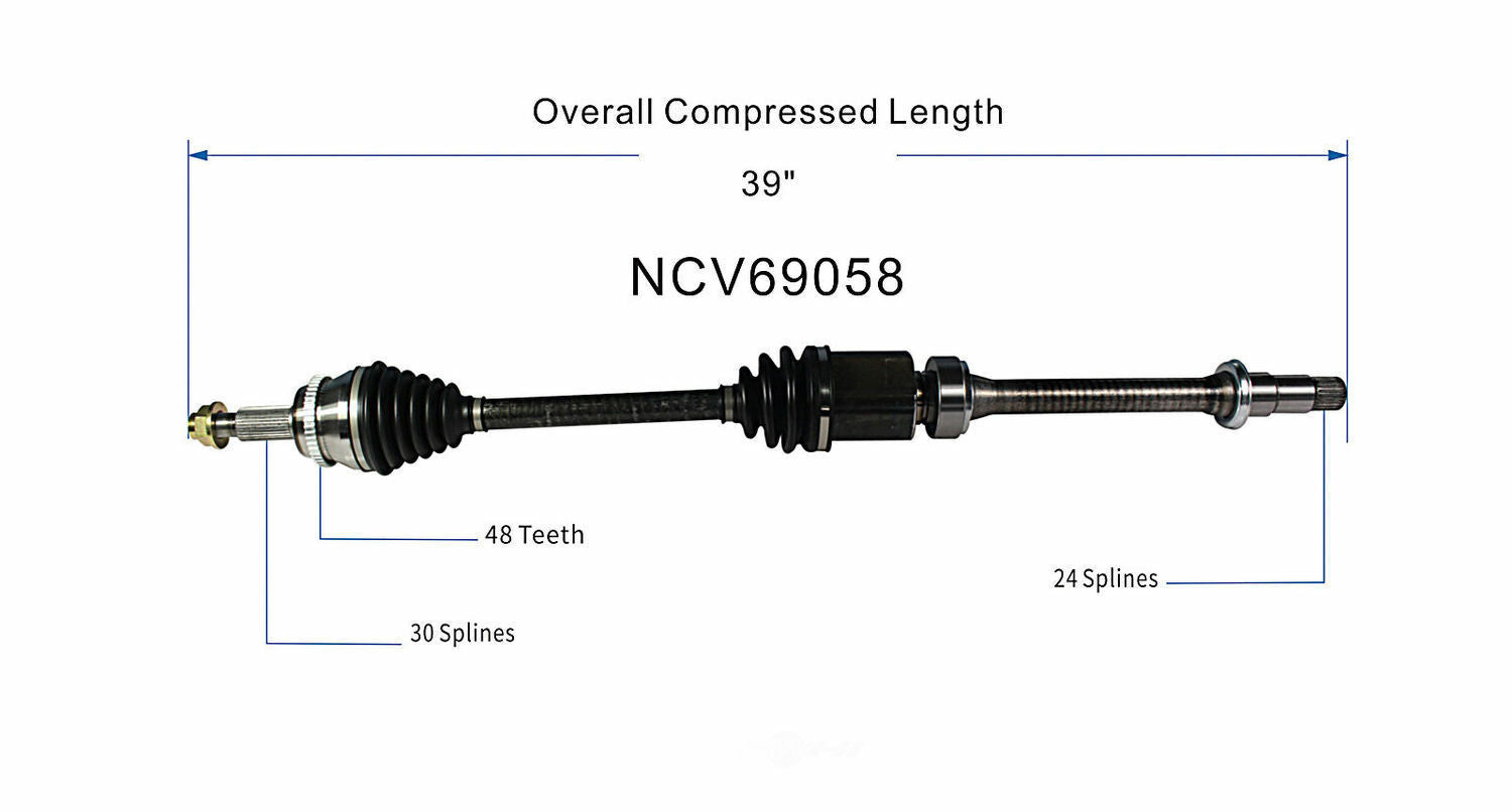 GSP North America NCV69058 CV Axle Assembly