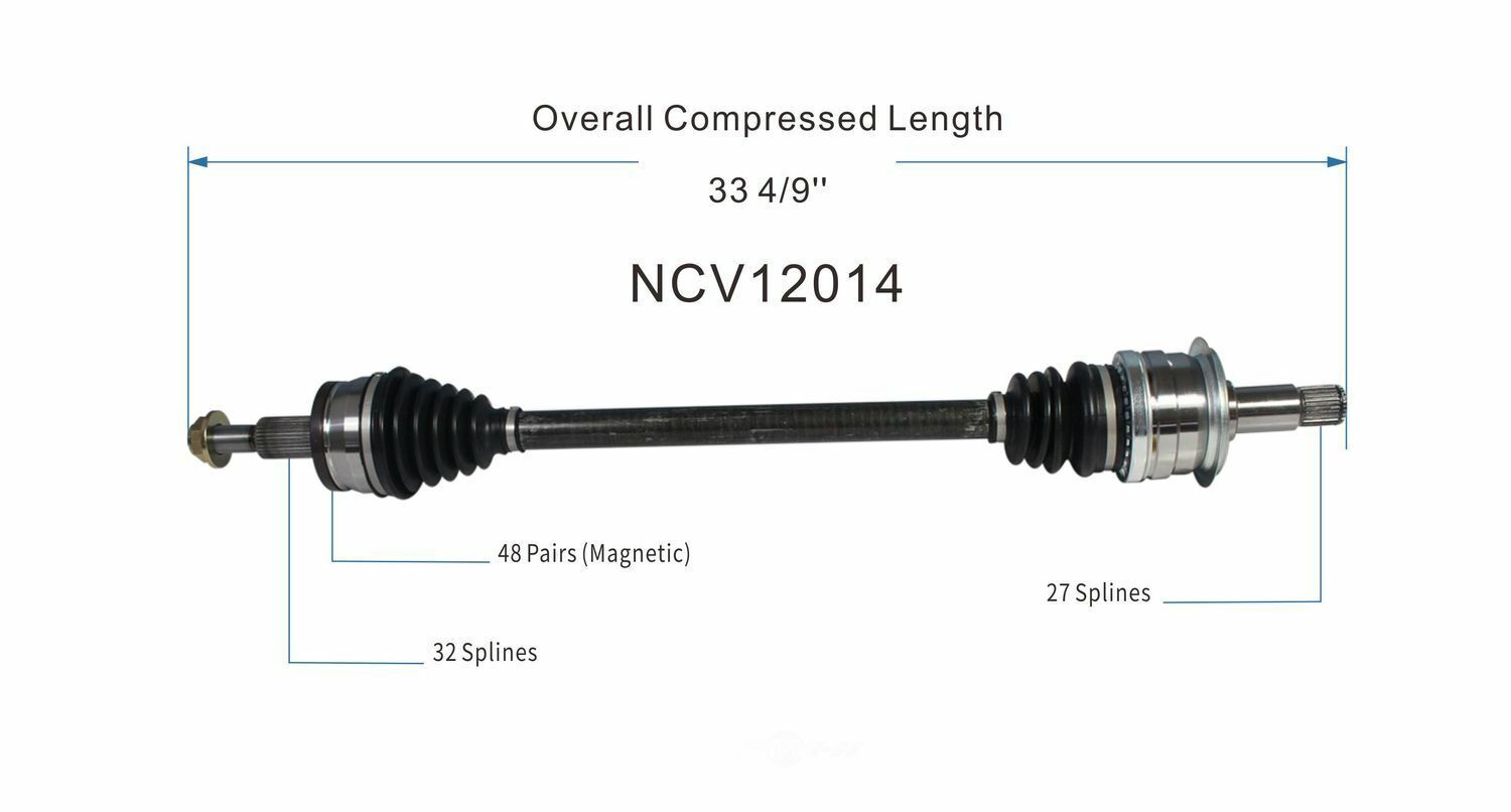 GSP North America NCV12014 CV Axle Assembly