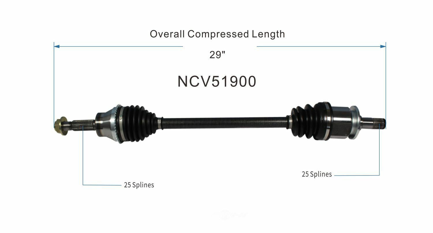GSP North America NCV51900 CV Axle Assembly
