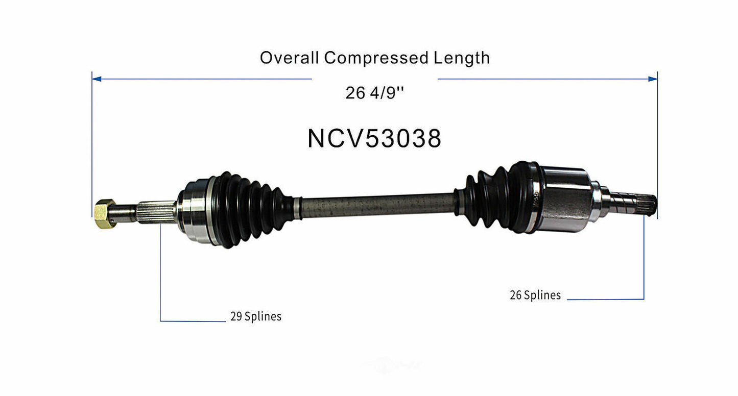 GSP North America NCV53038 CV Axle Assembly