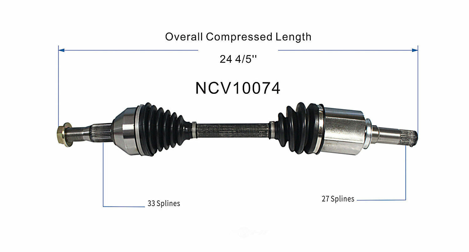 GSP North America NCV10074 CV Axle Assembly