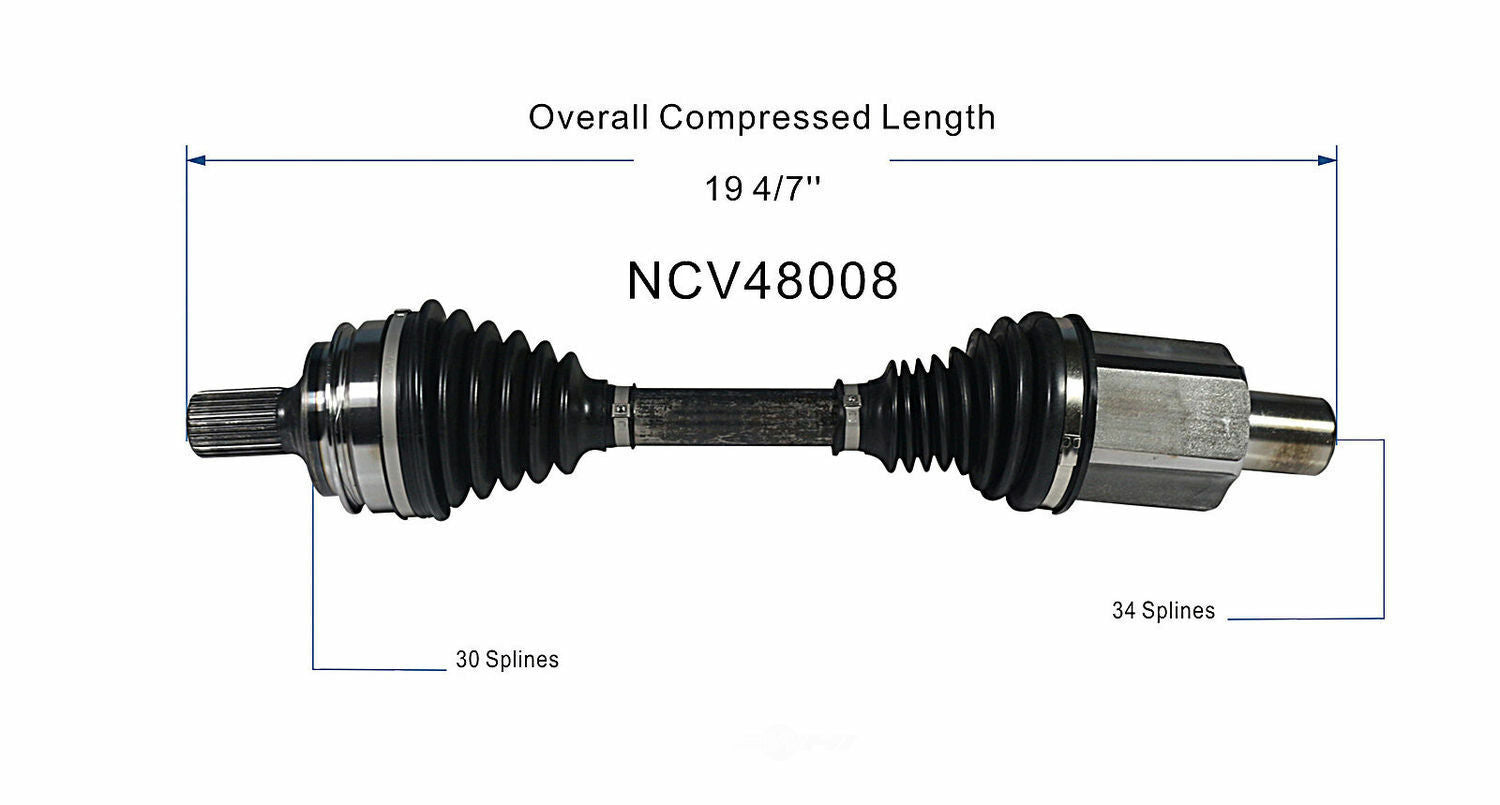GSP North America NCV48008 CV Axle Assembly