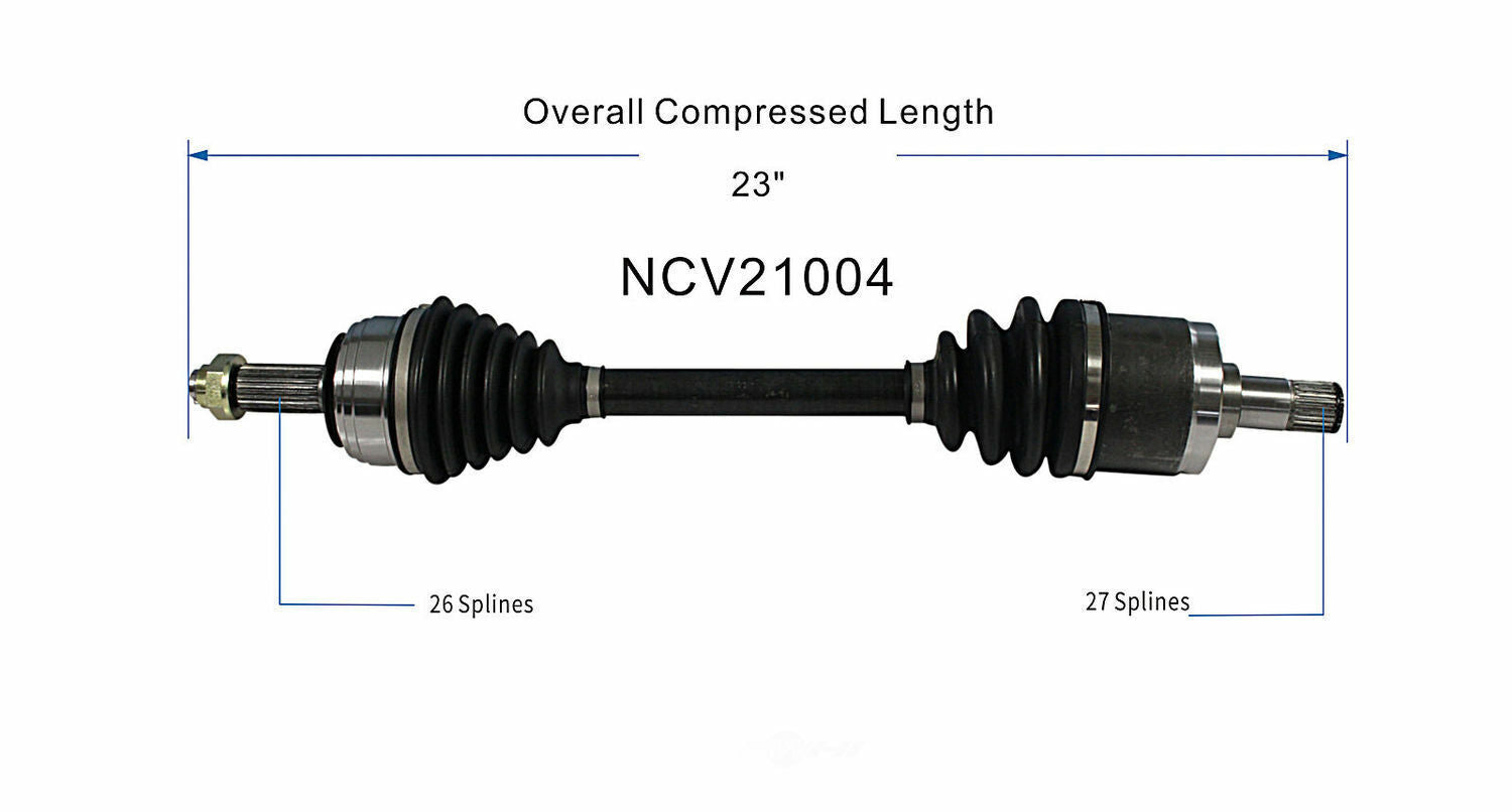 GSP North America NCV21004 CV Axle Assembly