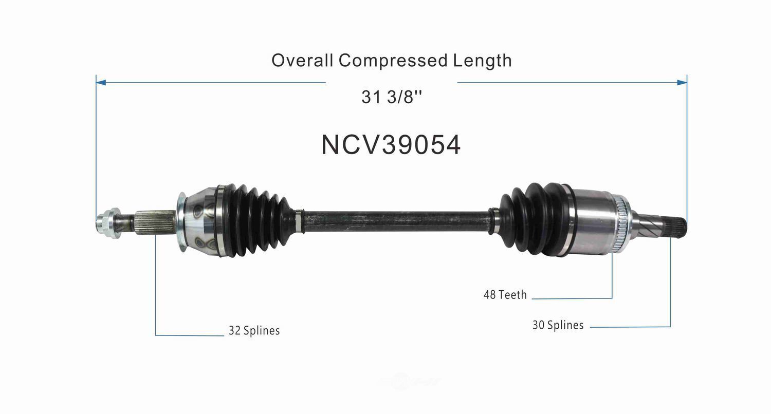 GSP North America NCV39054 CV Axle Assembly