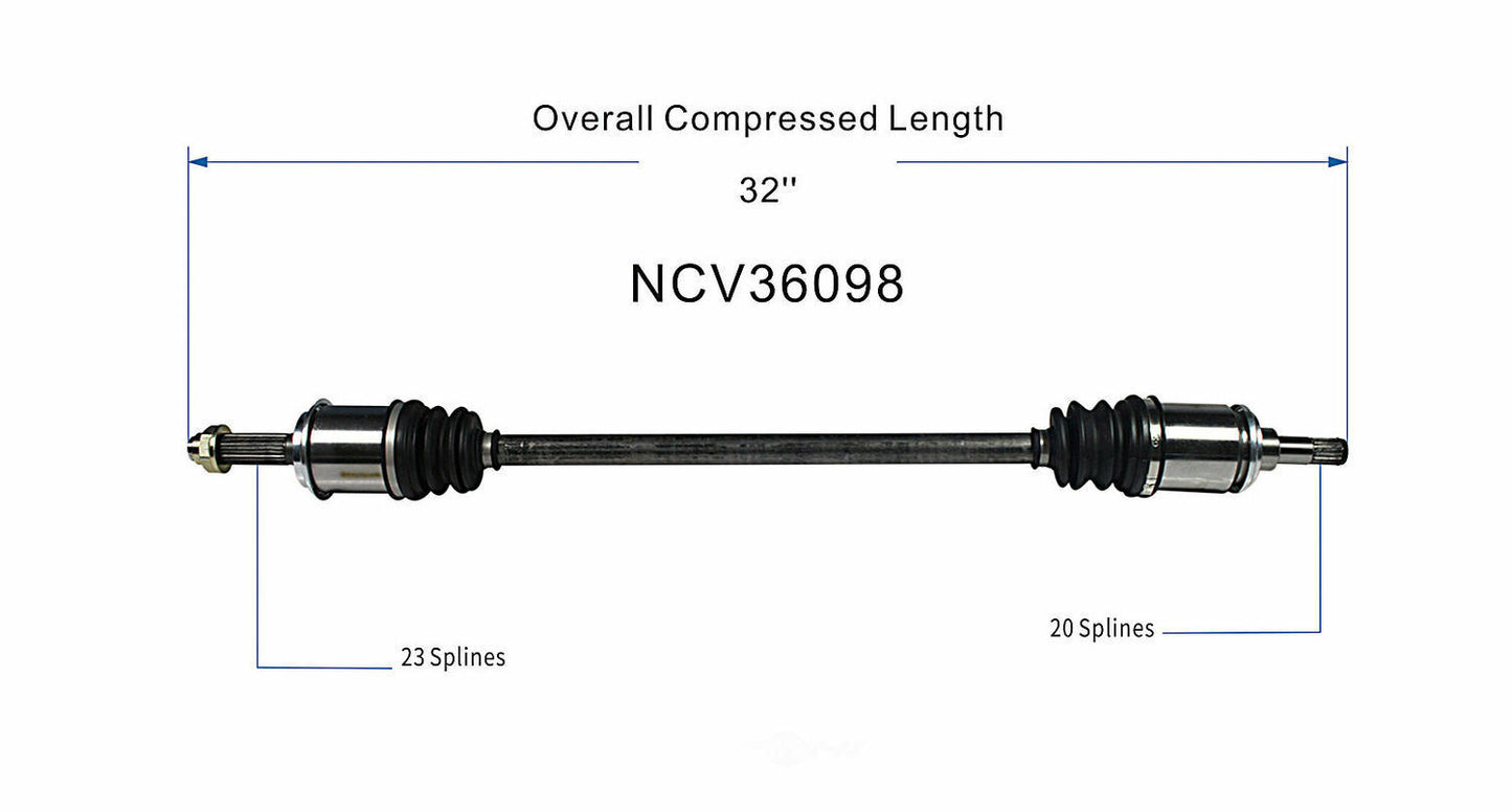GSP North America NCV36098 CV Axle Assembly