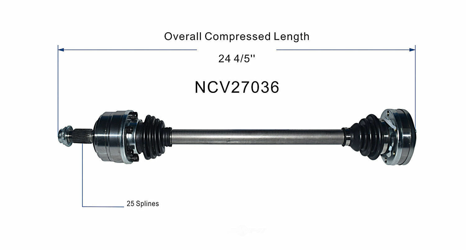 GSP North America NCV27036 CV Axle Assembly