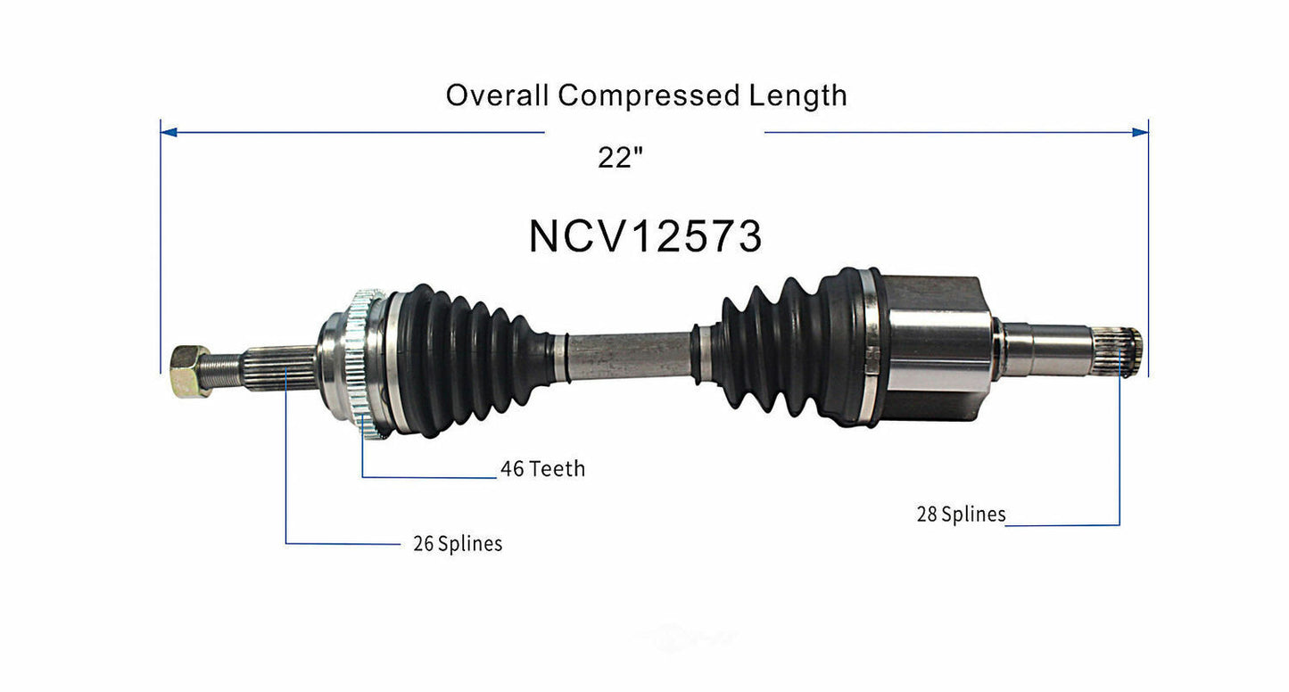 GSP North America NCV12573 CV Axle Assembly