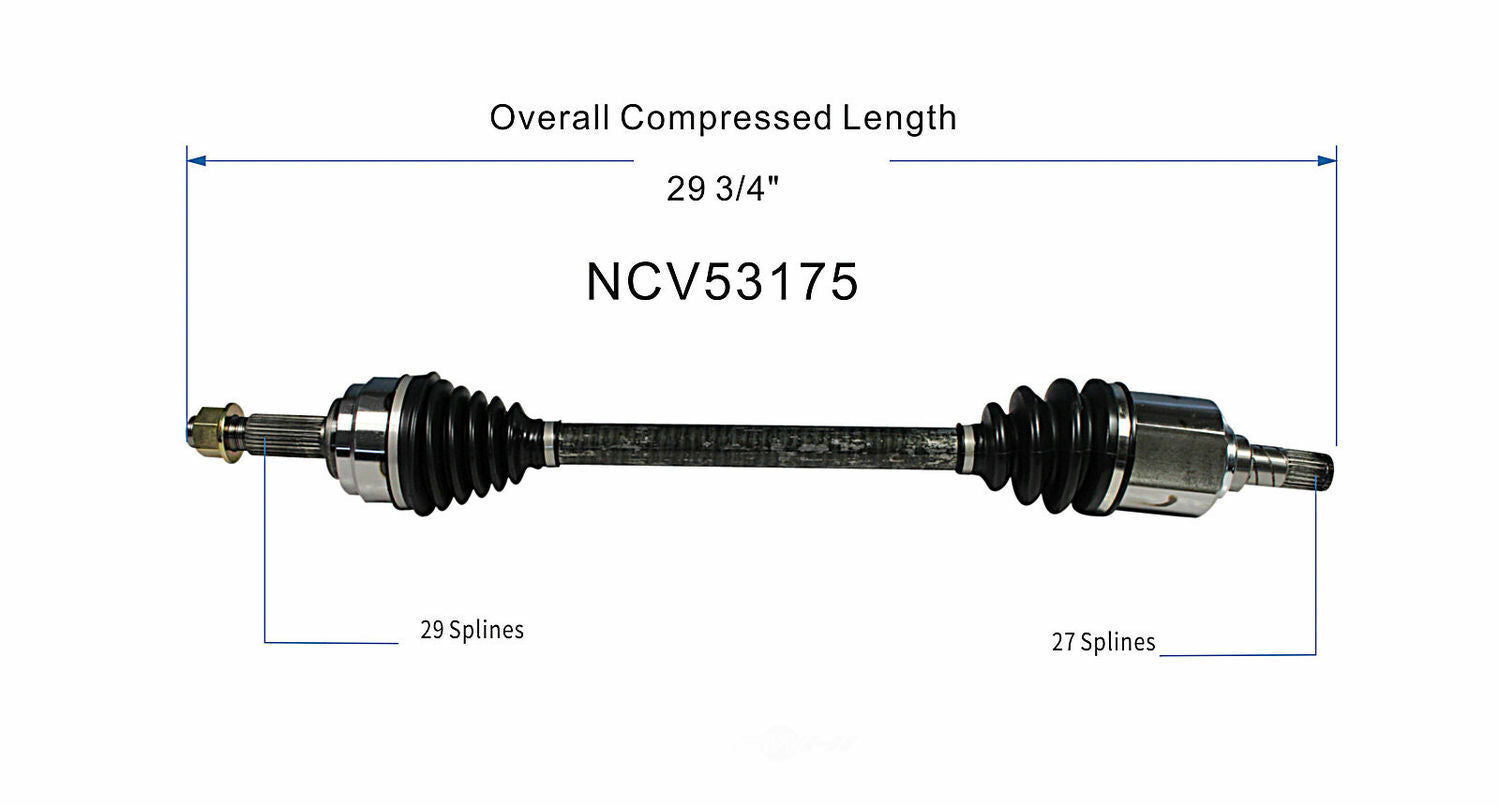 GSP North America NCV53175 CV Axle Assembly