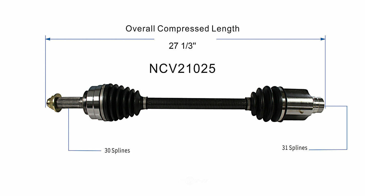GSP North America NCV21025 CV Axle Assembly
