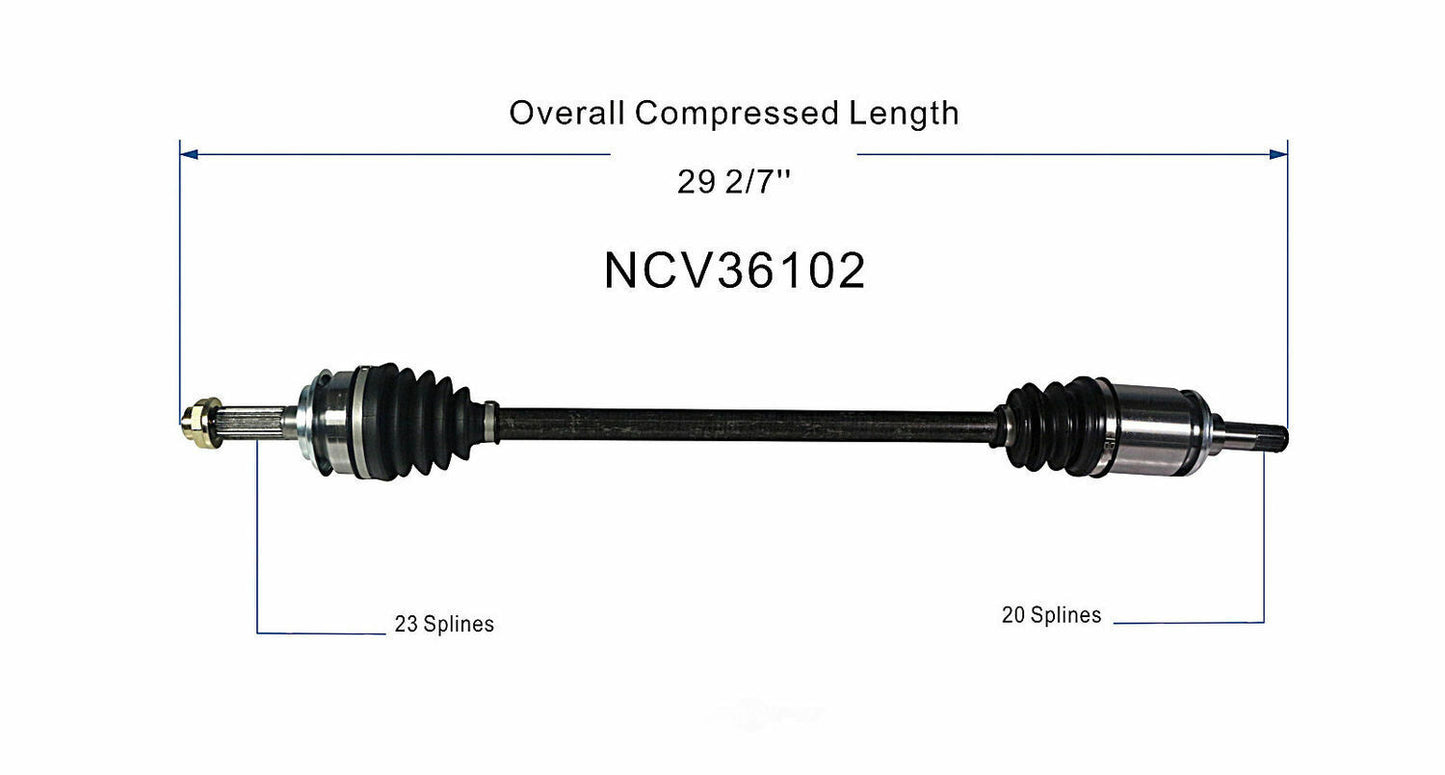 GSP North America NCV36102 CV Axle Assembly