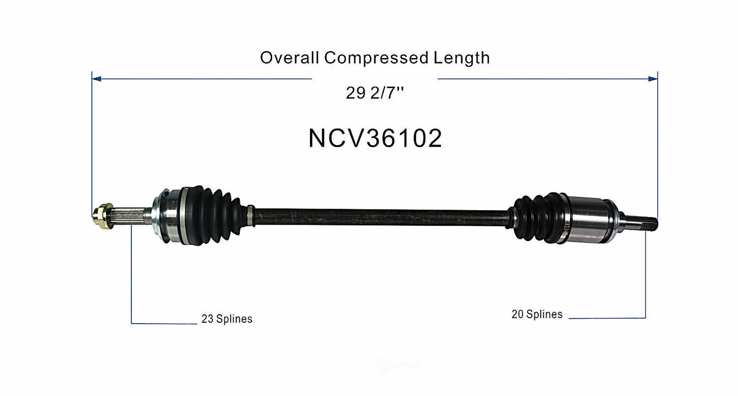 GSP North America NCV36102 CV Axle Assembly