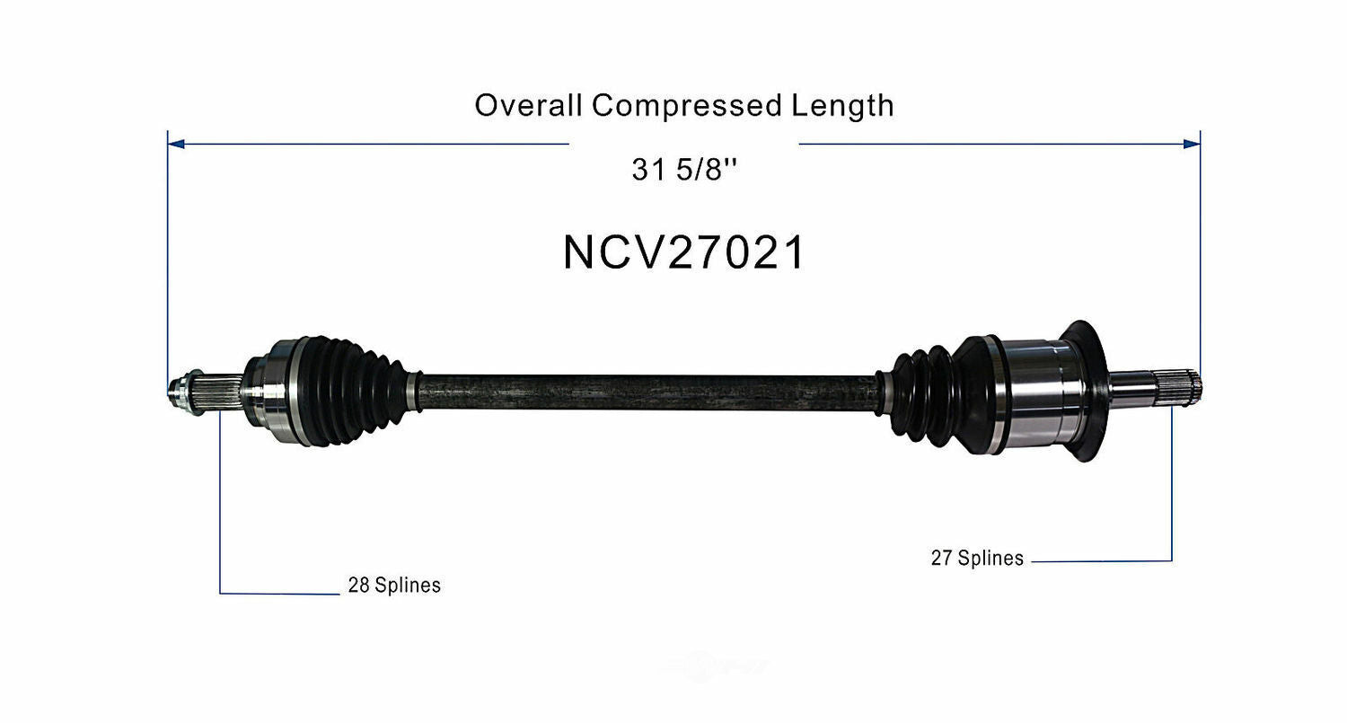 GSP North America NCV27021 CV Axle Assembly