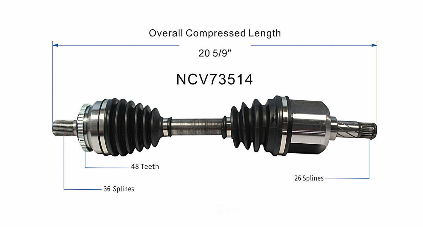 GSP North America NCV73514 CV Axle Assembly