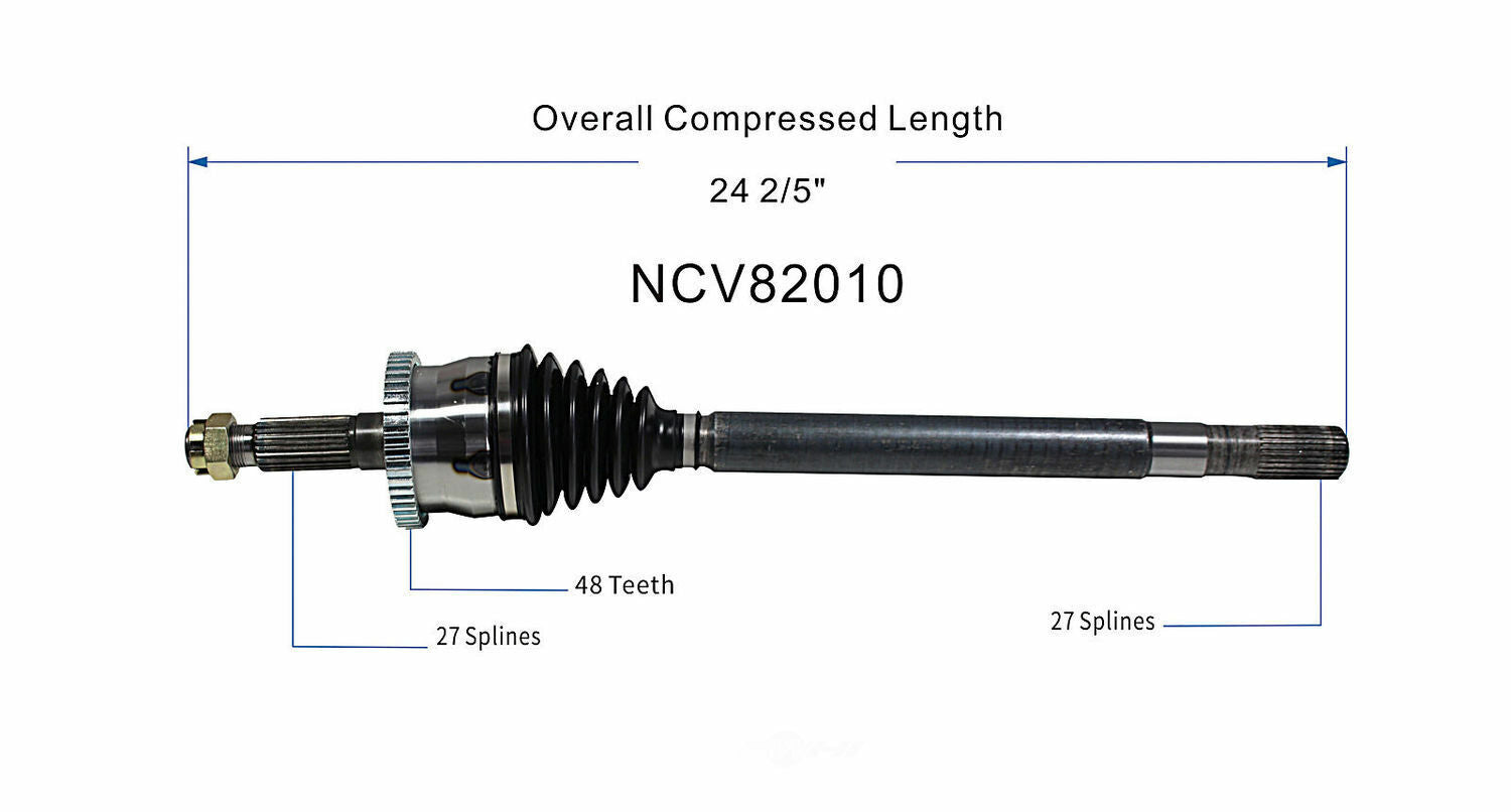 GSP North America NCV82010 CV Axle Assembly