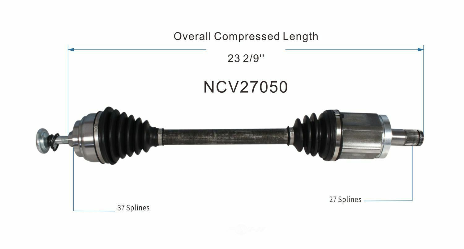 GSP North America NCV27050 CV Axle Assembly