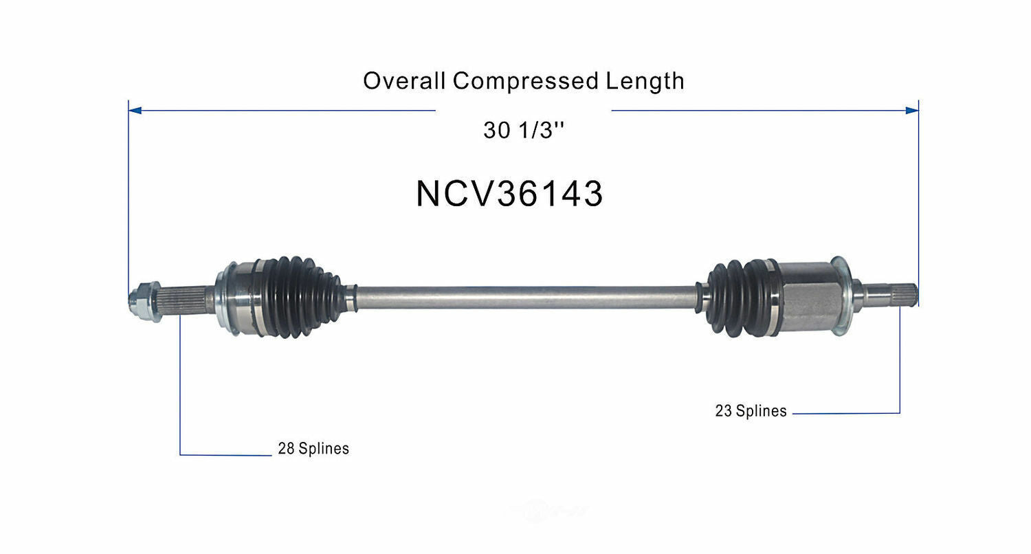 GSP North America NCV36143 CV Axle Assembly