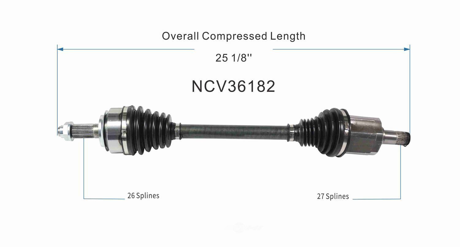 GSP North America NCV36182 CV Axle Assembly