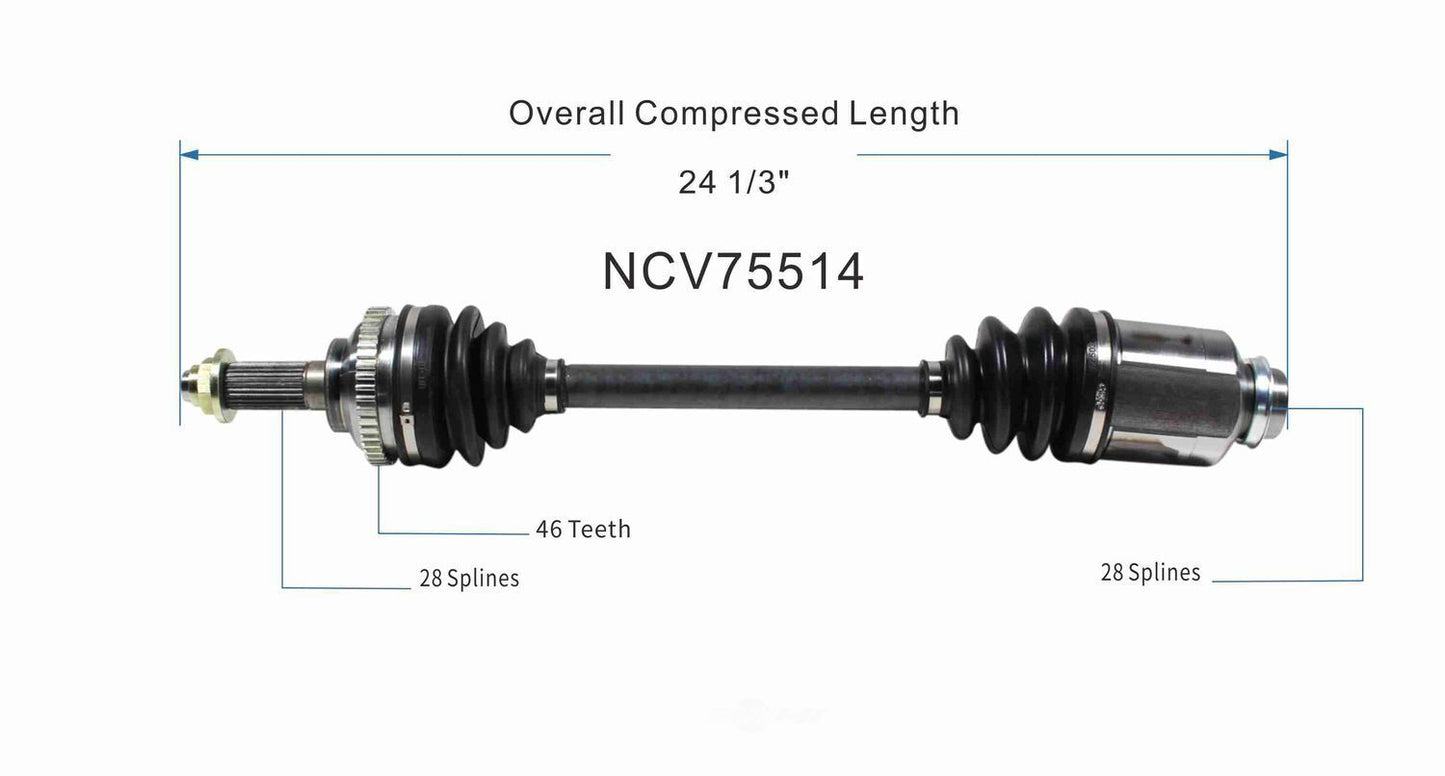 GSP North America NCV75514 CV Axle Assembly