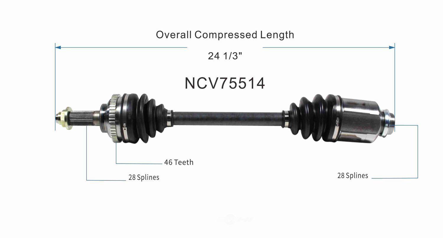 GSP North America NCV75514 CV Axle Assembly