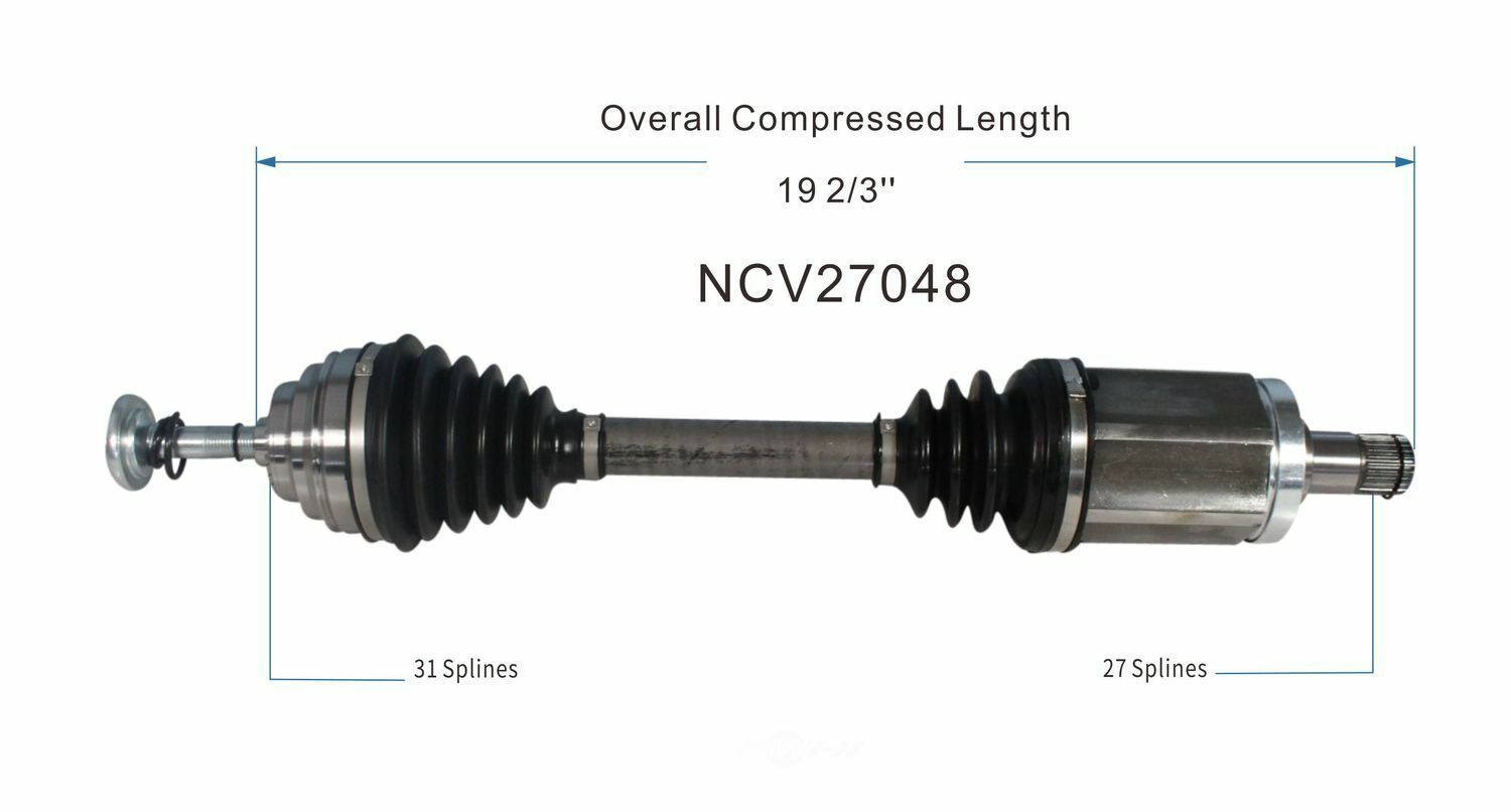 GSP North America NCV27048 CV Axle Assembly