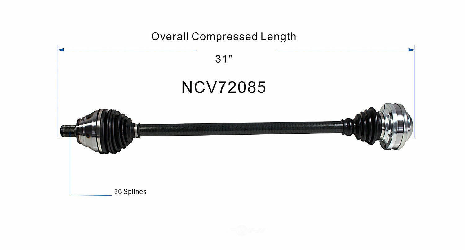 GSP North America NCV72085 CV Axle Assembly