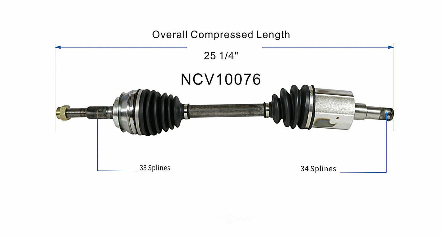 GSP North America NCV10076 CV Axle Assembly