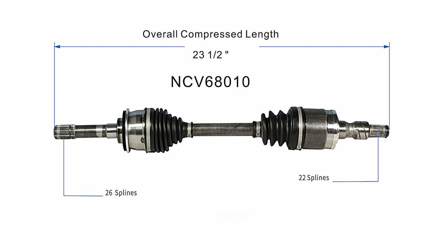 GSP North America NCV68010 CV Axle Assembly