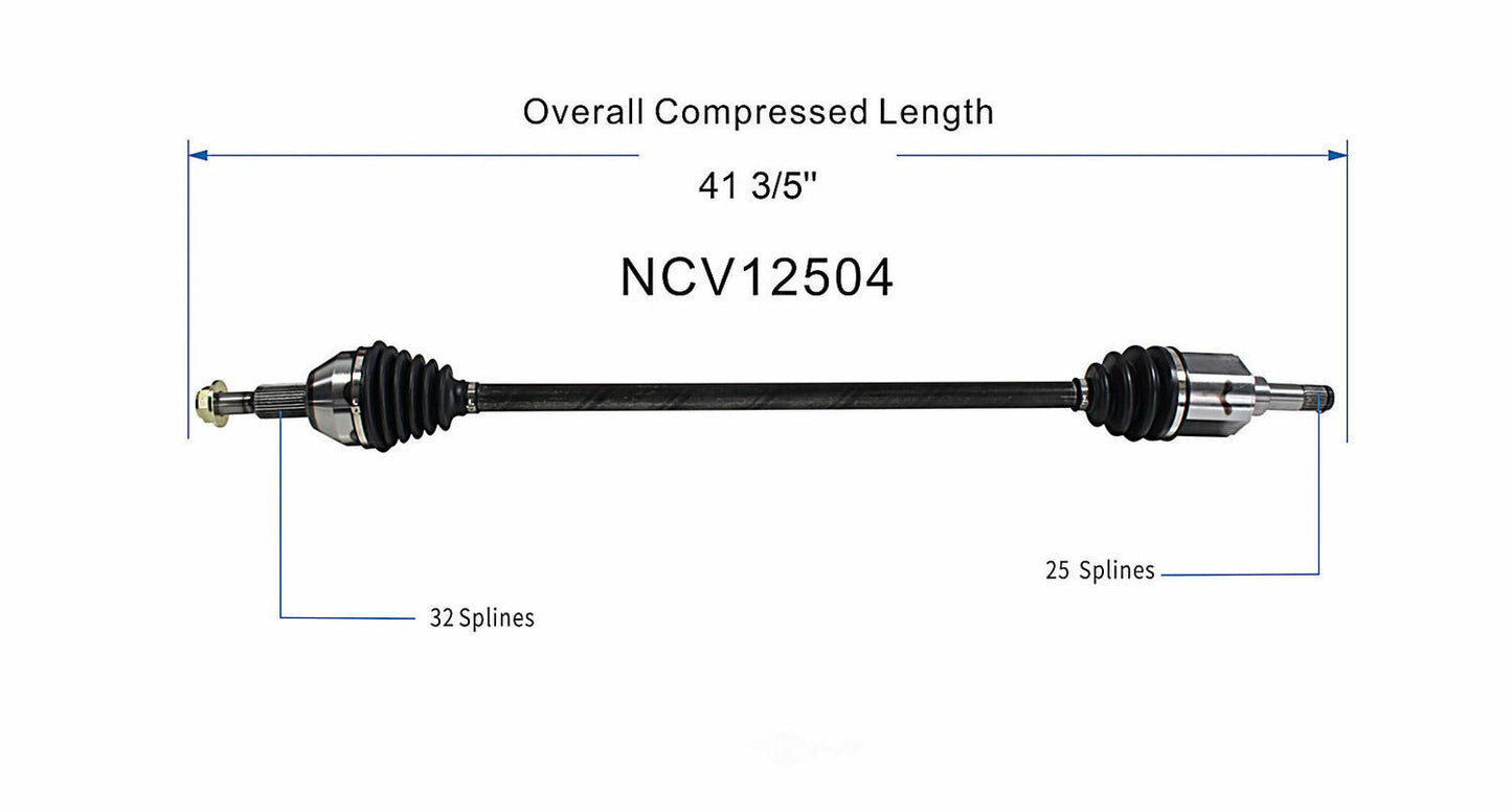 GSP North America NCV12504 CV Axle Assembly