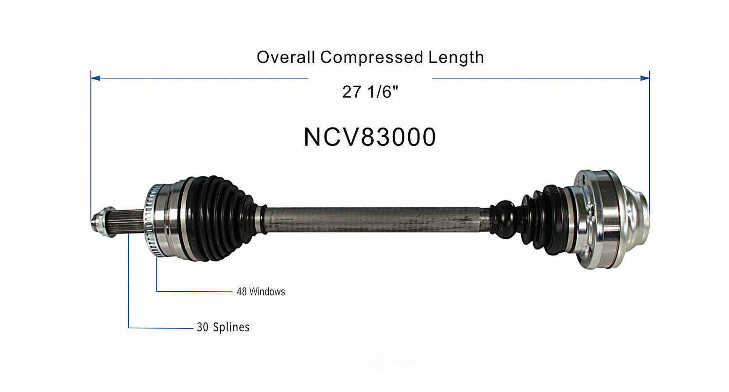 GSP North America NCV83000 CV Axle Assembly