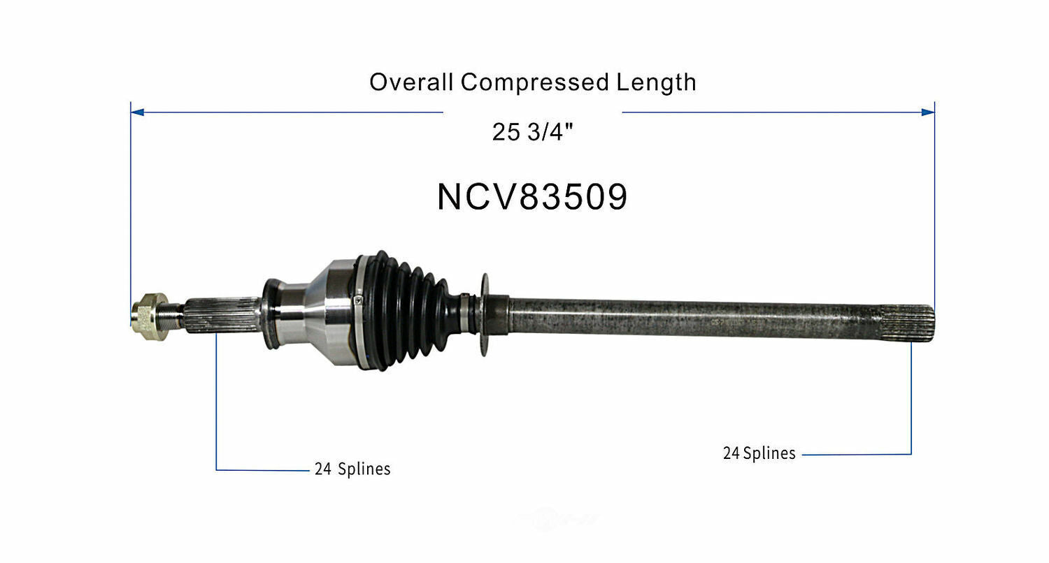 GSP North America NCV83509 CV Axle Assembly