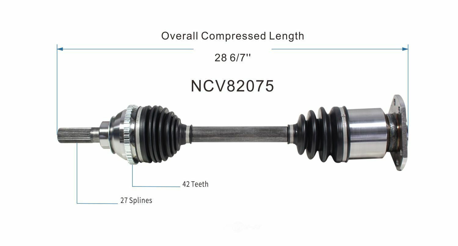GSP North America NCV82075 CV Axle Assembly