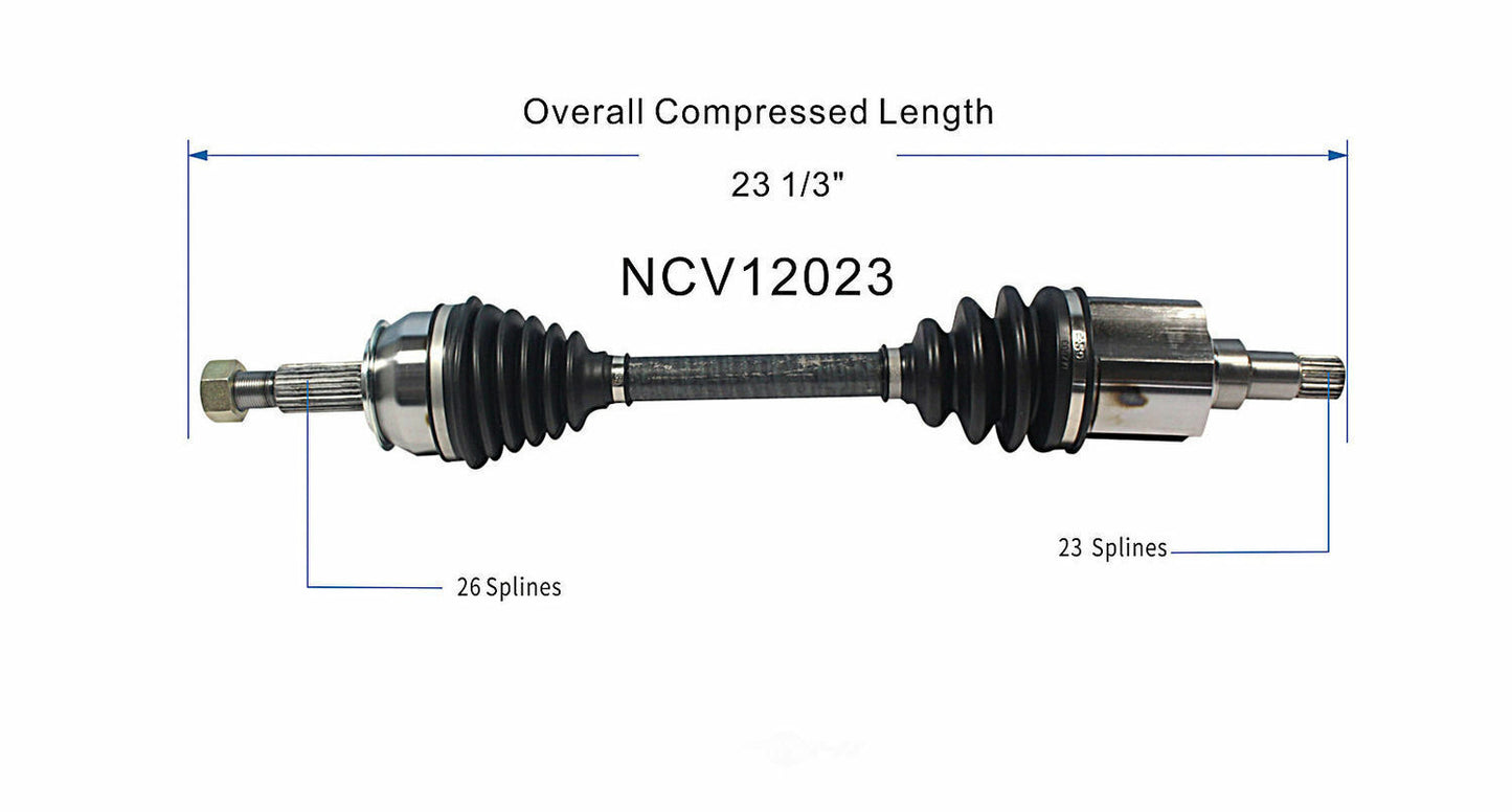 GSP North America NCV12023 CV Axle Assembly