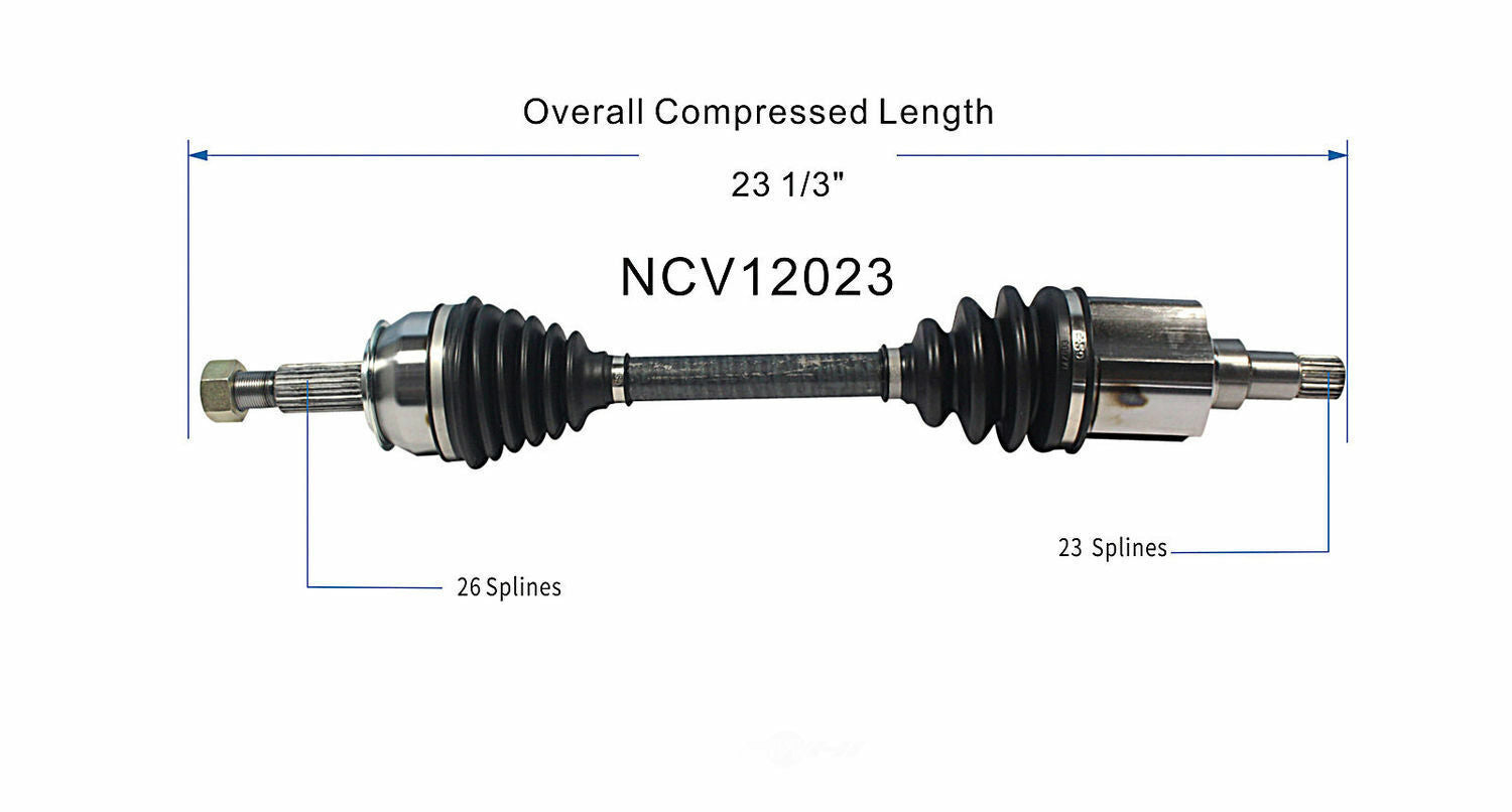 GSP North America NCV12023 CV Axle Assembly