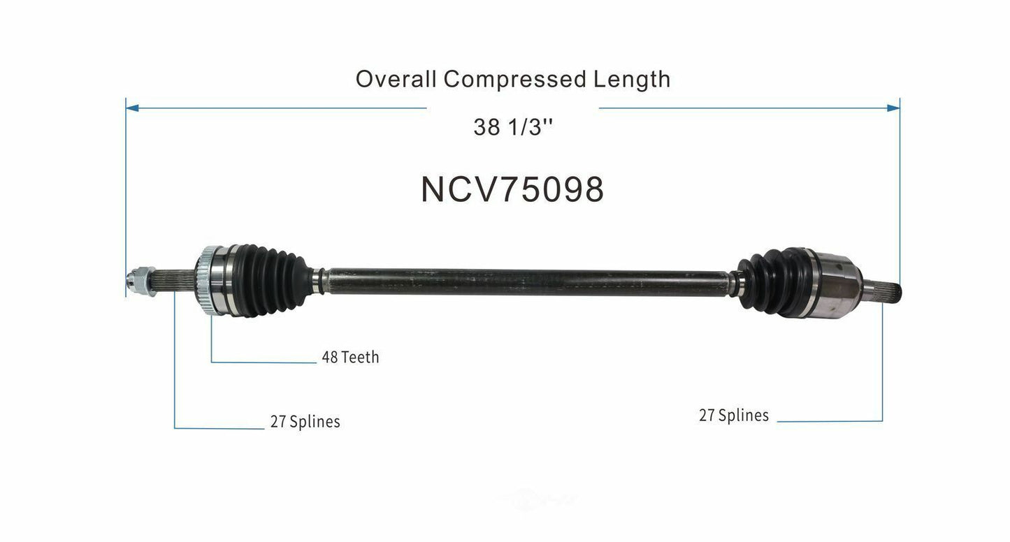GSP North America NCV75098 CV Axle Assembly
